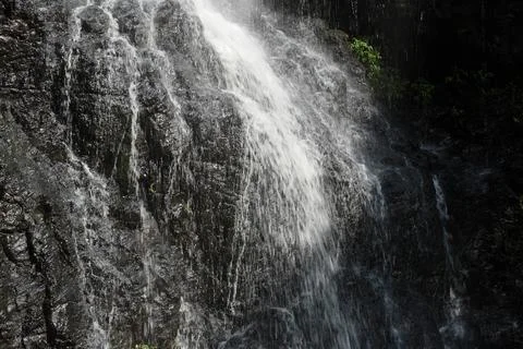 Drops and splashes waterfall closeup background Foto stock