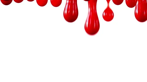 Drops of blood fall down. Allegory of flowing blood. Stock Footage 130485884