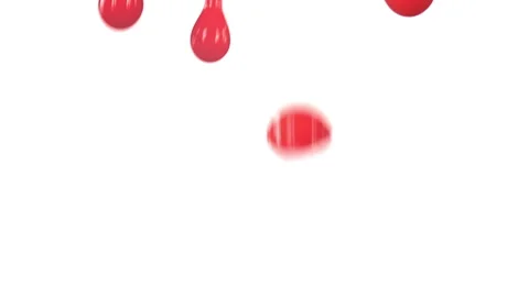 Drops of blood fall down. Allegory of flowing blood. Stock Footage 130485918