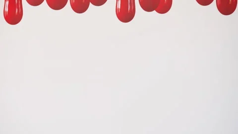 Drops of blood fall down. Allegory of flowing blood. Stock Footage 130489548