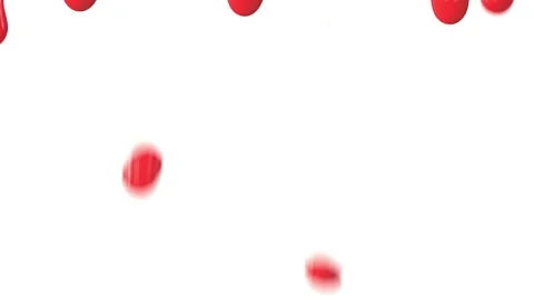 Drops of blood fall down. Allegory of flowing blood. Stock Footage 130490197