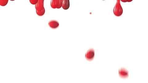 Drops of blood fall down. Allegory of flowing blood. Stock Footage 130491059