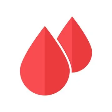 Drops of blood icon vector logo template flat style. Stock Illustration