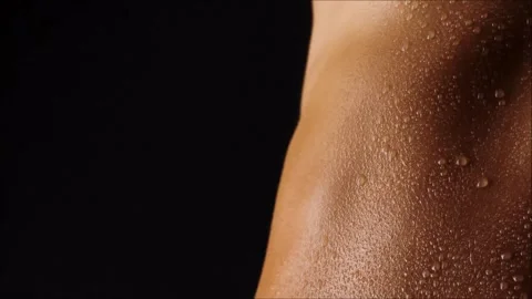 Drops on body Stock Footage 301369479