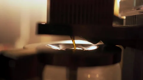 Drops of brewed coffee. Morning beverage. Slow motion. Stock-Footage 267021185