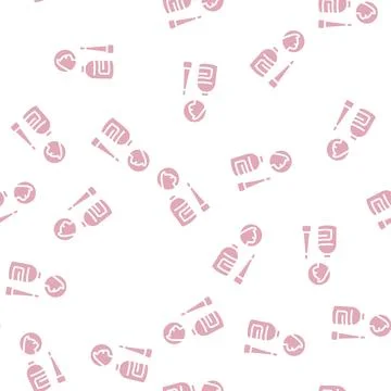 Drops for cat ears glyph seamless pattern Illustrazione stock