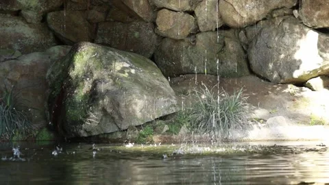 Drops in the cave slow motion, no sound Stock Footage 141732143