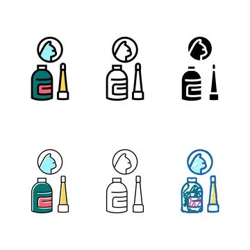 Drops clean for cat ears color icon vector Stock Illustration