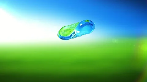 Drops collision in slow motion closeup. Stock Footage 11016831