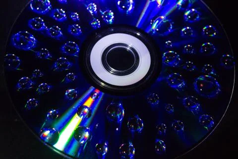 Drops on the computer disk Foto stock