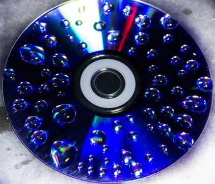 Drops on the computer disk Foto stock