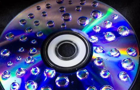 Drops on the computer disk Foto stock