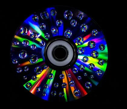 Drops on the computer disk Foto stock