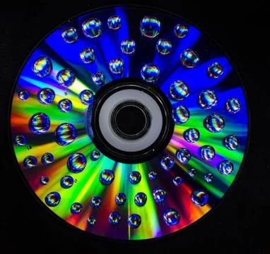Drops on the computer disk Foto stock