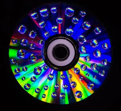 Drops on the computer disk Foto stock