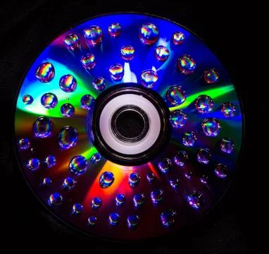 Drops on the computer disk Foto stock