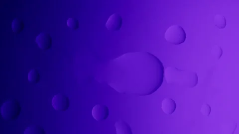 Drops connect together on purple gradient background Видео 303061180
