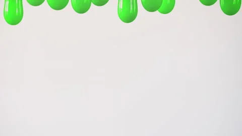 Drops of different colors fall down on a white background in a row. Stock Footage 130488698