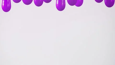 Drops of different colors fall down on a white background in a row. Stock Footage 130489082
