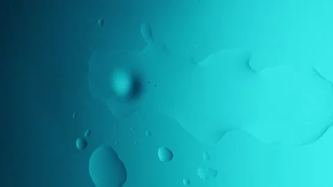 Drops drip from above and scatter across a light blue gradient background Видео 303060877