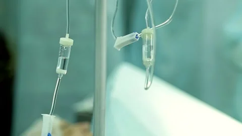 Drops in a dropper in the operating room Stock Footage 201284974