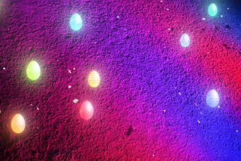 Drops of Eggs. Happy Easter. Easter Eggs Pattern. Easter Digital animation. Eggs Stock Footage 238582651