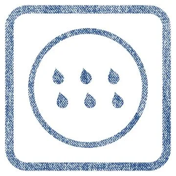 Drops Fabric Textured Icon Stock Illustration
