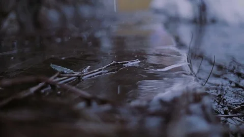 Drops fall from the roof. Stock Footage 73986738