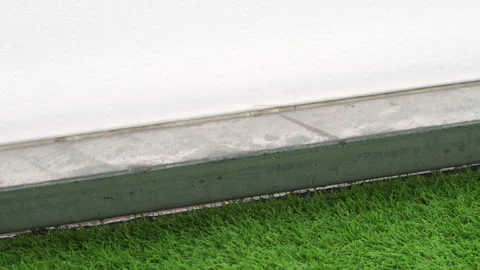 Drops fall on the wet grass Vidéo 289727174