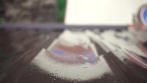 Drops falling on roof Stock Footage 108237609