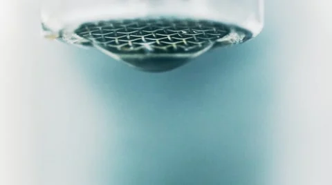 Drops falling from the tap in the sink slow motion Stock Footage 50062044
