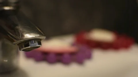 Drops from the faucet Stock Footage 106147683