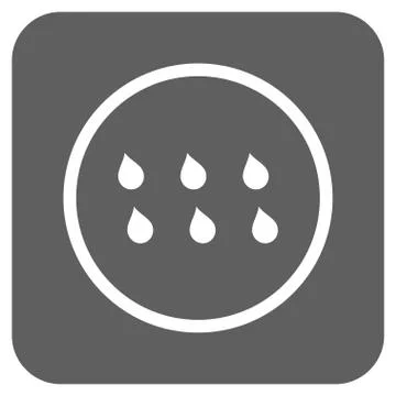 Drops Flat Squared Glyph Icon Stock Illustration