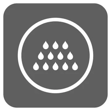 Drops Flat Squared Glyph Icon Illustrazione stock