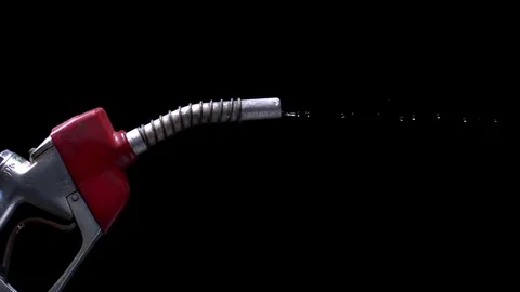 Drops of fuel falling out of the gun nozzle in slow motion Видео 81225667