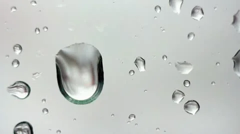Drops on Glass Stock Footage 22168693