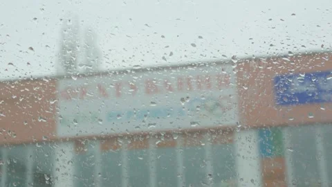 Drops On Glass Stock Footage 147880659