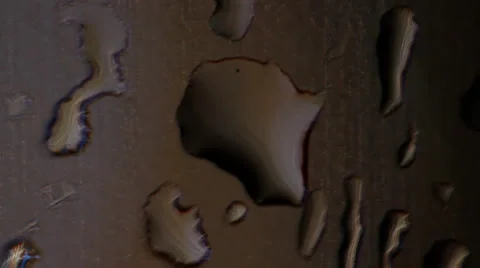 Drops On Glass Lights In Background, Video stock 47097681