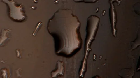 Drops On Glass Lights In Background, Macro Video Video stock 47096521