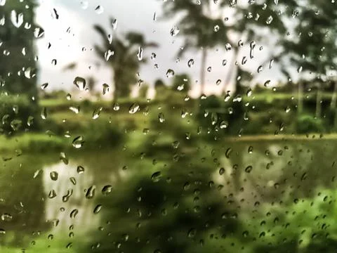 Drops on the glass Stock Photos