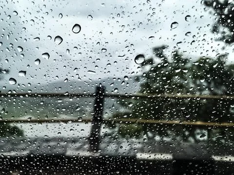 Drops on the glass Stock Photos
