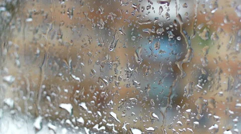 Drops on the glass window of the house (2) Видео 48633944