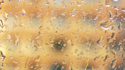 Drops on the glass window of the house (5) Video stock 48634073