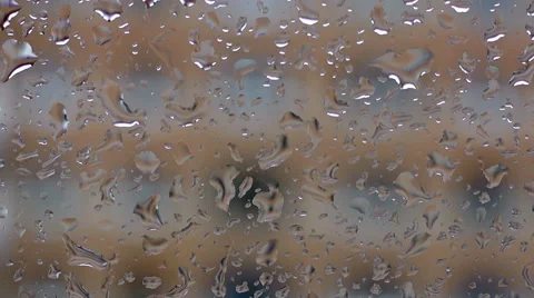 Drops on the glass window of the house (6) 库存影片 48634036