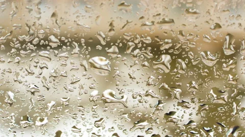Drops on the glass window, slider 4k (1) Video stock 48633998