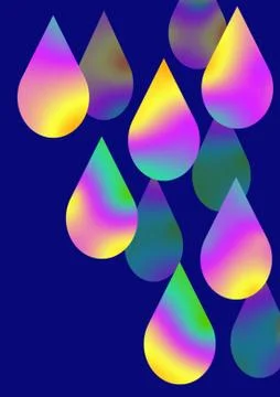 Drops of happiness Stock Illustration