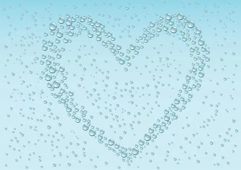 Drops heart Stock Illustration