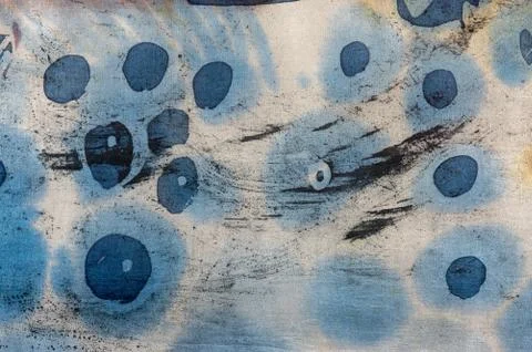 Drops, hot batik, background texture, handmade on silk Stock Illustration