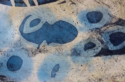 Drops, hot batik, background texture, handmade on silk, abstract surrealism Stock Illustration