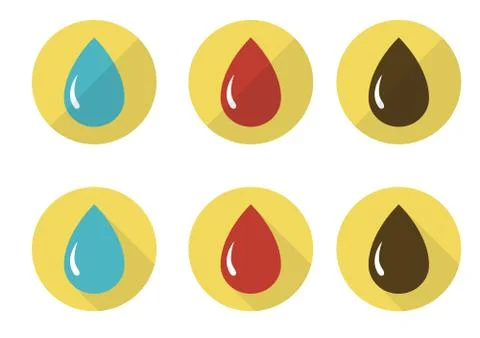 Drops icon set Stock Illustration